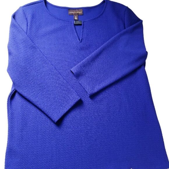 Dana Buchman Royal Blue Knit Blouse‎ Top Size Extra Large - Picture 1 of 7